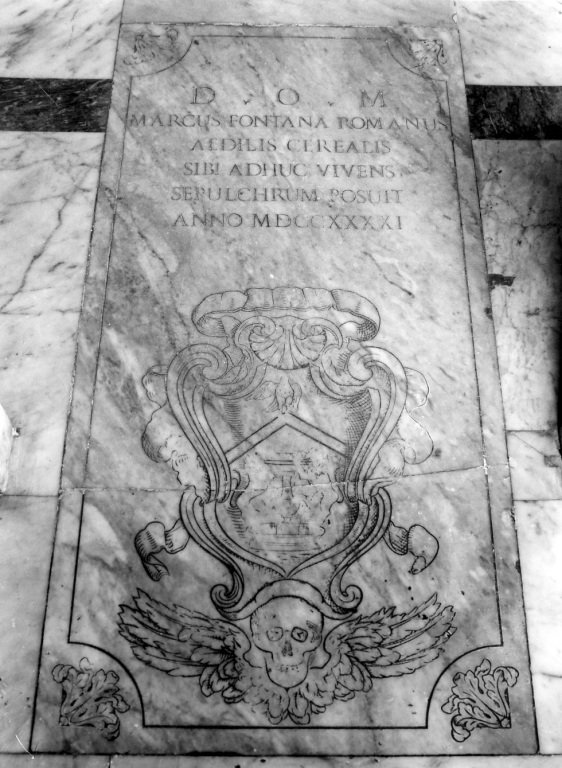 lastra tombale - ambito romano (sec. XVIII)